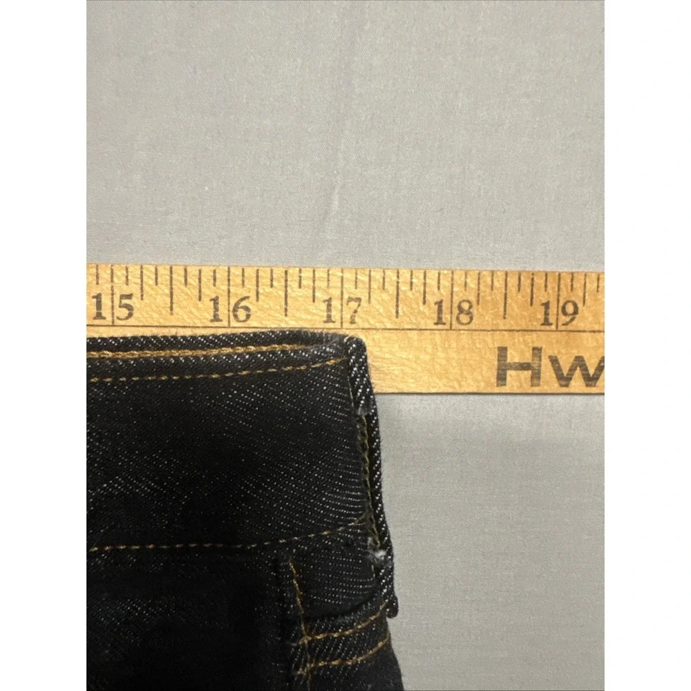 Levi's 501 Jeans 36x30 (34x28) Black Dark‎ Wash Button Fly Straight Leg Denim